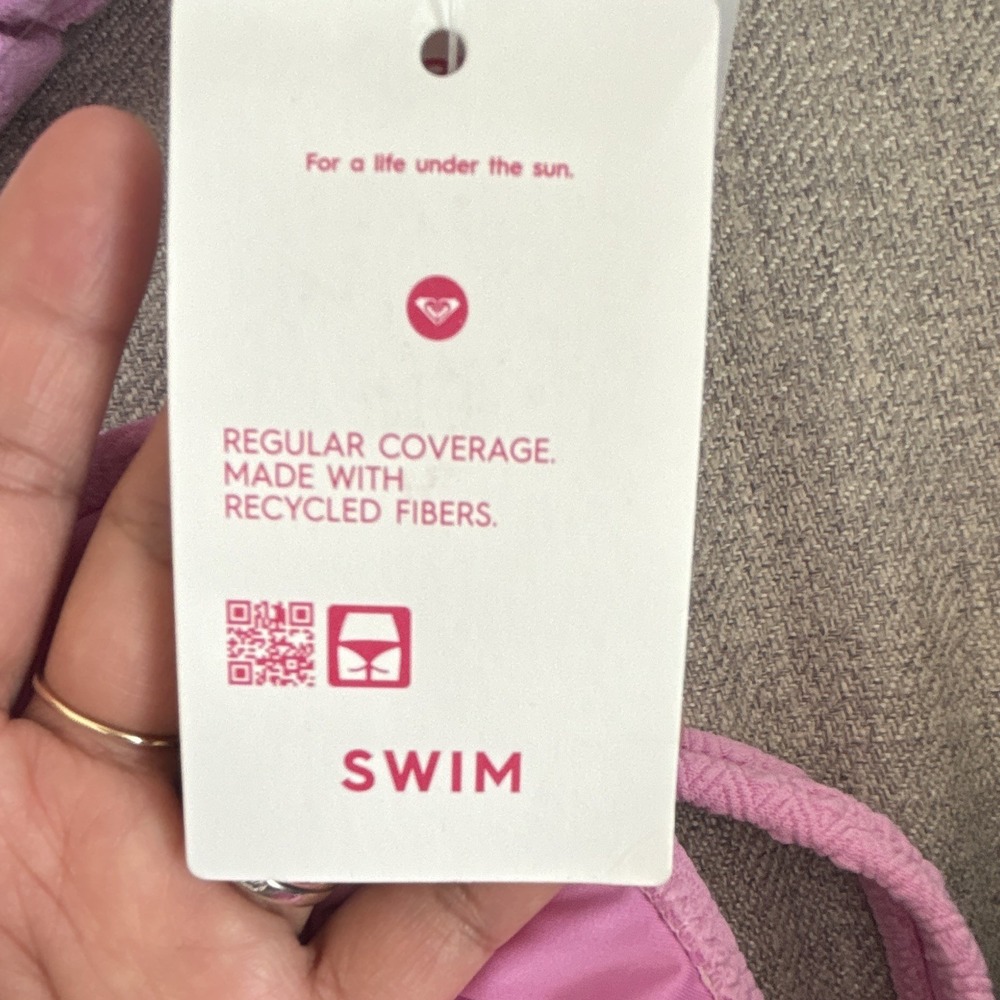 $106 Roxy Haleiwa Plunge Neckline One Piece Swimsuit Purple Small eap1026b - Picture 7 of 8